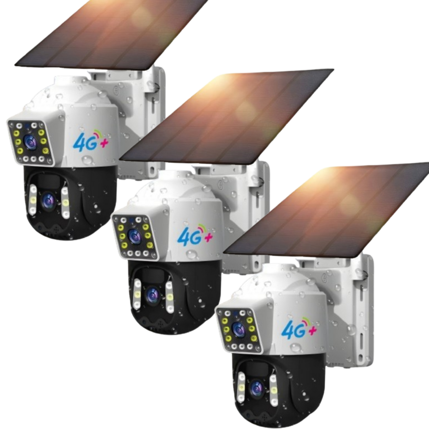 Cámara Solar Doble Lente SIM CARD Exterior 5MP HD 360° IP66 Recargable