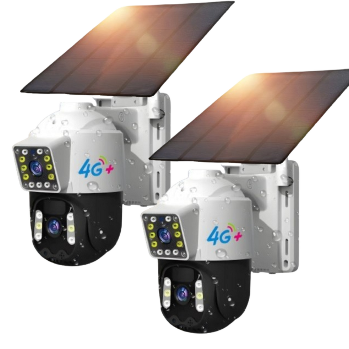 Cámara Solar Doble Lente SIM CARD Exterior 5MP HD 360° IP66 Recargable