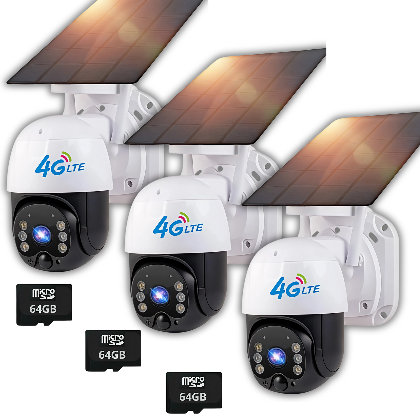 🔥Cámara Solar 4G SIM CARD Exterior 5MP HD 360° IP66 Batería