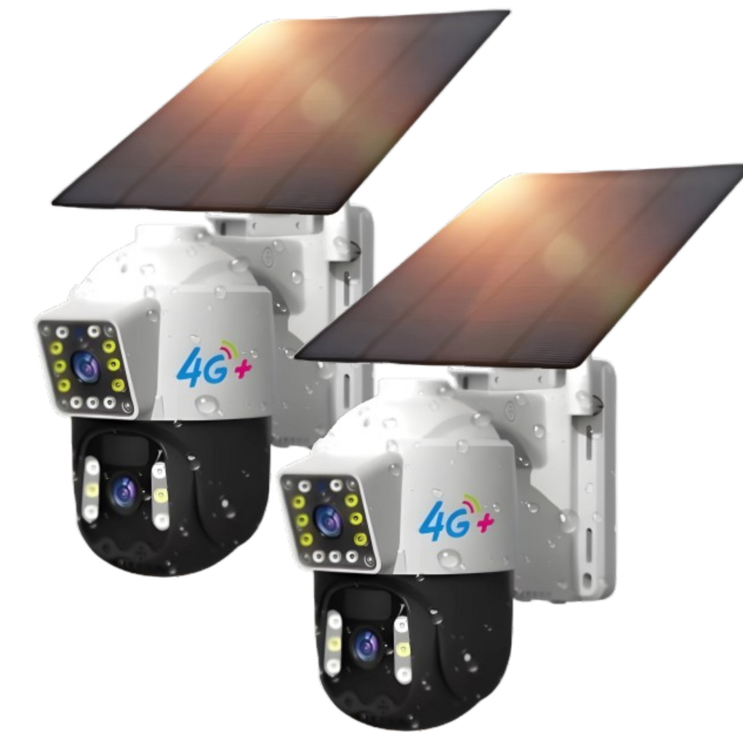 Cámara Solar Doble Lente SIM CARD Exterior 5MP HD 360° IP66 Recargable
