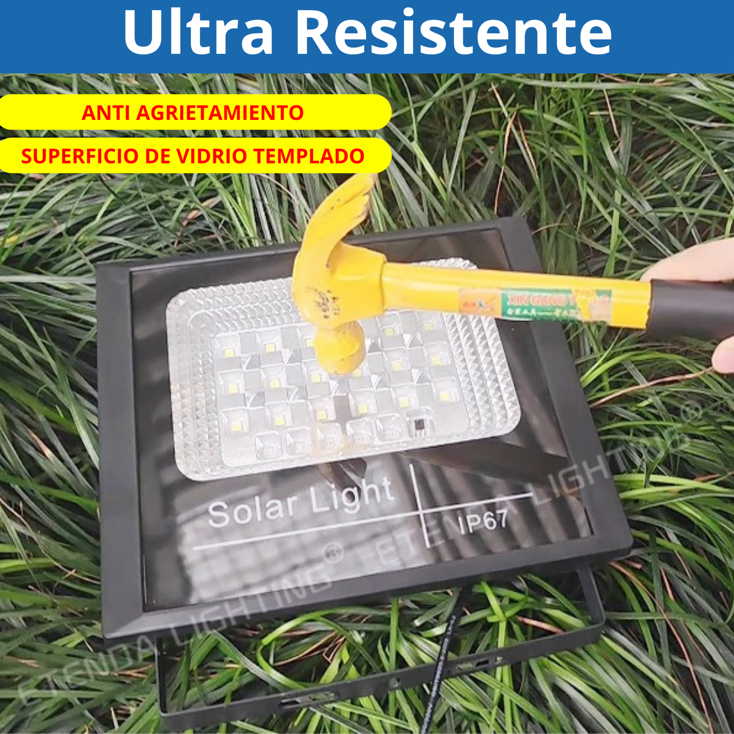 ☀️ Reflector Solar 200W Ultra IP66 Inalámbrico + Luz LED + 12 Horas Batería